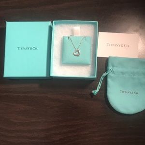 Tiffany & Co. open heart necklace, 16” chain